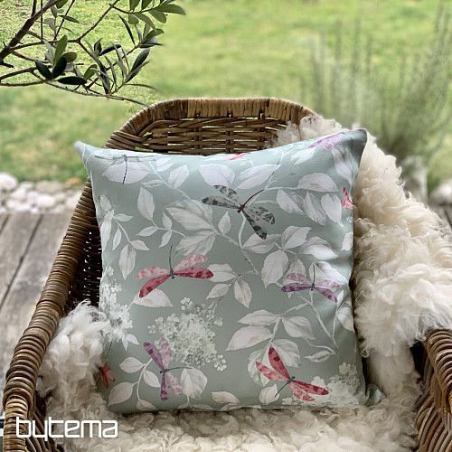 Federa decorativa ROSETO DRAGONFLY mentolo
