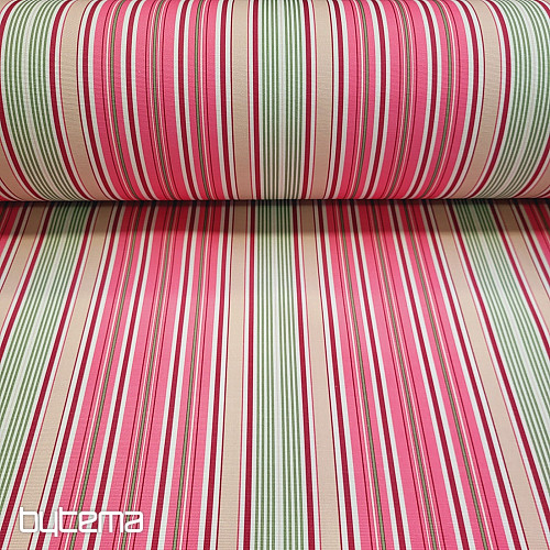 Tessuto decorativo PUBLIO - strisce rosa