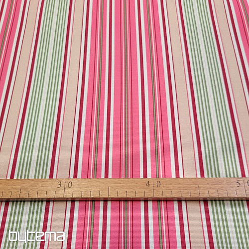 Tessuto decorativo PUBLIO - strisce rosa
