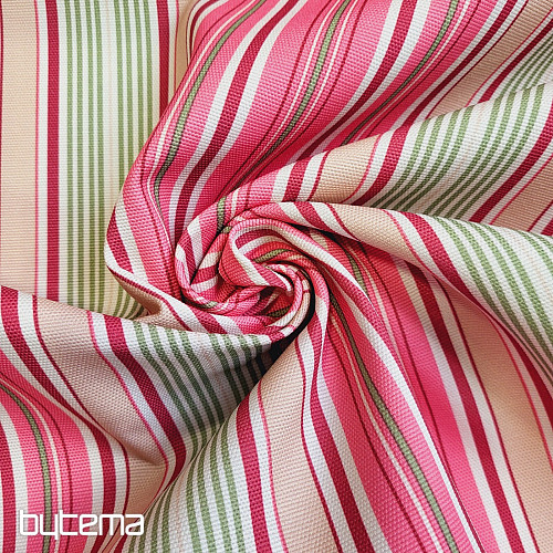Tessuto decorativo PUBLIO - strisce rosa