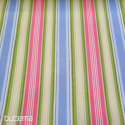 Tessuto decorativo LIRIO - strisce verdi