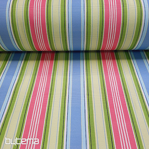 Tessuto decorativo LIRIO - strisce verdi