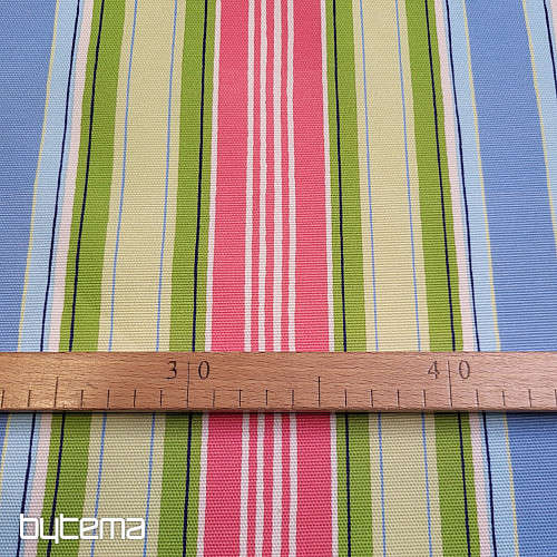 Tessuto decorativo LIRIO - strisce verdi