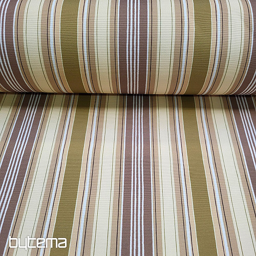 Tessuto decorativo LIRIO - righe marrone
