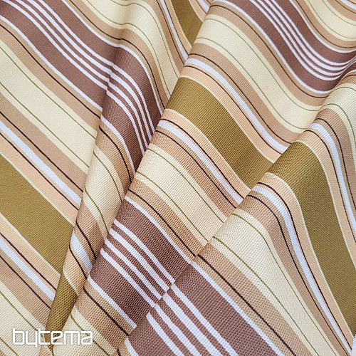 Tessuto decorativo LIRIO - righe marrone
