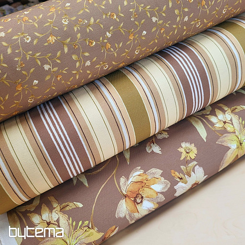 Tessuto decorativo LIRIO - righe marrone