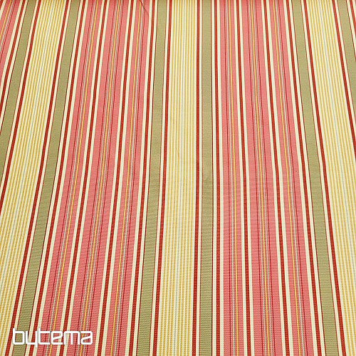 Tessuto decorativo PUBLIO - strisce arancioni