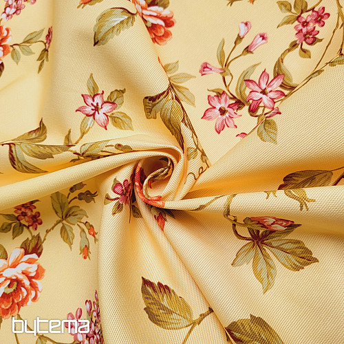 Tessuto decorativo CAÉSAR GIALLO FIORE PICCOLO