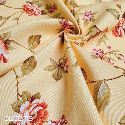 Tessuto decorativo CAÉSAR GIALLO FIORE PICCOLO