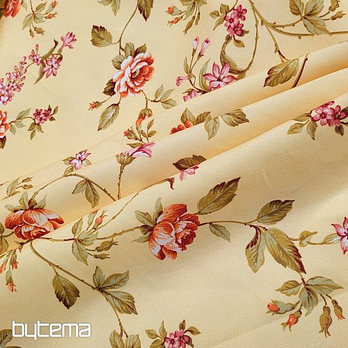 Tessuto decorativo CAÉSAR GIALLO FIORE PICCOLO