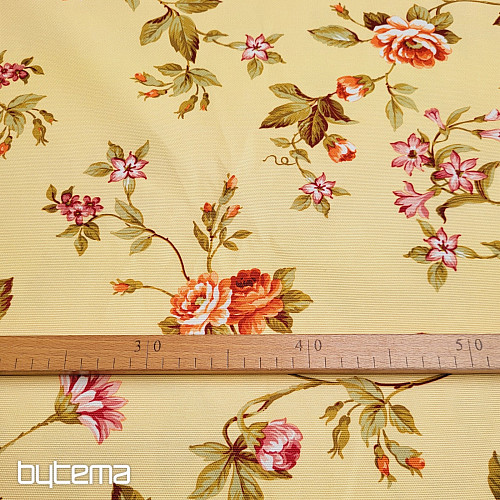 Tessuto decorativo CAÉSAR GIALLO FIORE PICCOLO