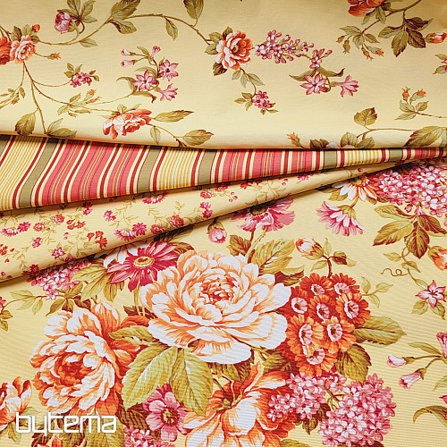 Tessuto decorativo CAÉSAR GIALLO FIORE PICCOLO
