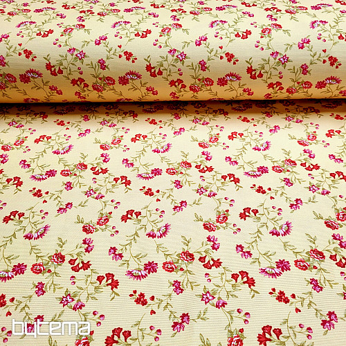 Tessuto decorativo RÓMULO GIALLO MINI FIORE
