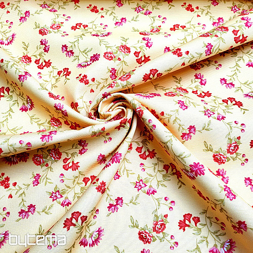 Tessuto decorativo RÓMULO GIALLO MINI FIORE