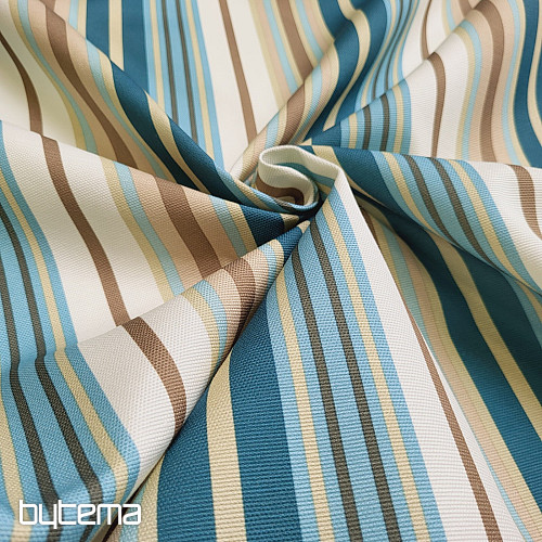 Tessuto decorativo NEBRASKA - strisce blu