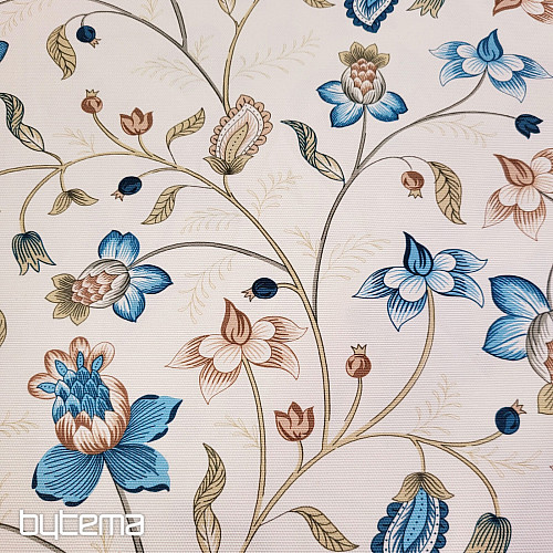 Tessuto decorativo DAKOTA BLUE FIORI PICCOLI