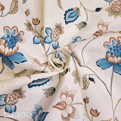 Tessuto decorativo DAKOTA BLUE FIORI PICCOLI
