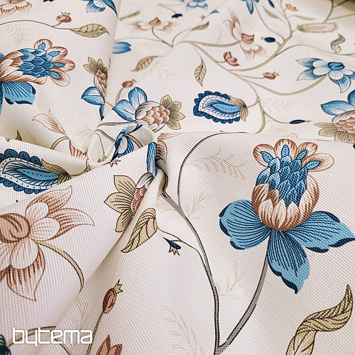 Tessuto decorativo DAKOTA BLUE FIORI PICCOLI