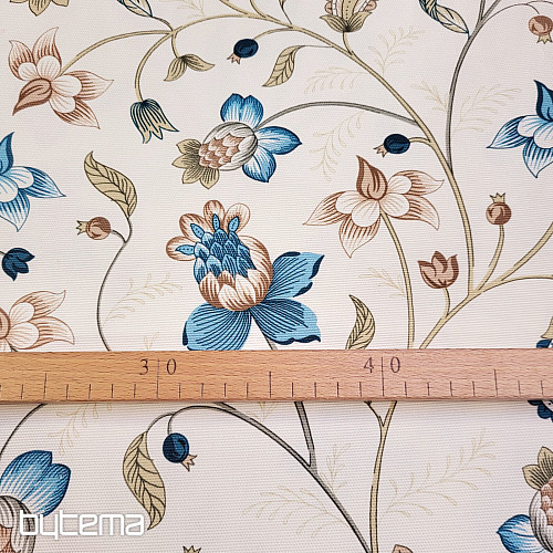 Tessuto decorativo DAKOTA BLUE FIORI PICCOLI