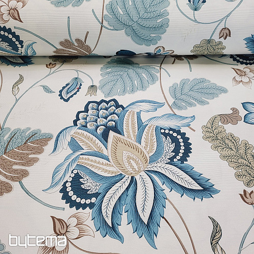 Tessuto decorativo MONTANA 48 BLU GRANDI FIORI