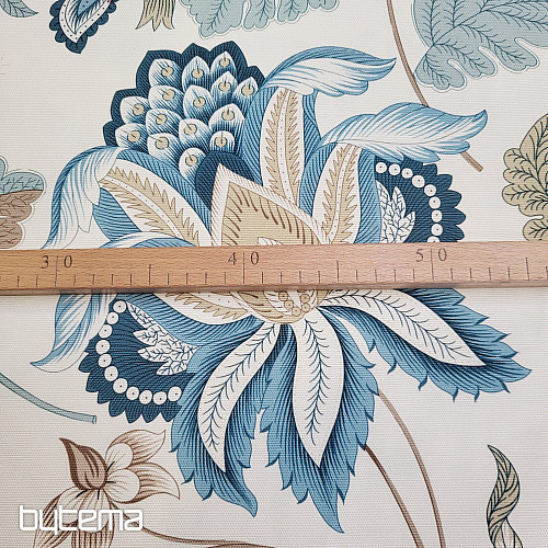 Tessuto decorativo MONTANA 48 BLU GRANDI FIORI