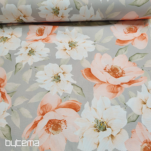 Tessuto decorativo OXFORD ORANGE FLOWER