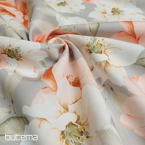 Tessuto decorativo OXFORD ORANGE FLOWER