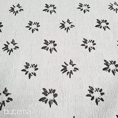 Tessuto decorativo di lusso FIORI E DIAMANTI, sv. marrone