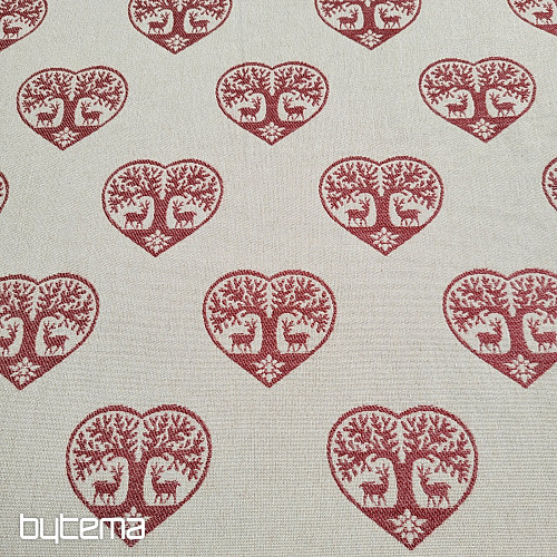 Tessuto decorativo di lusso CUORE CON CERVO