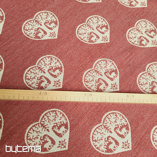 Tessuto decorativo di lusso CUORE CON CERVO
