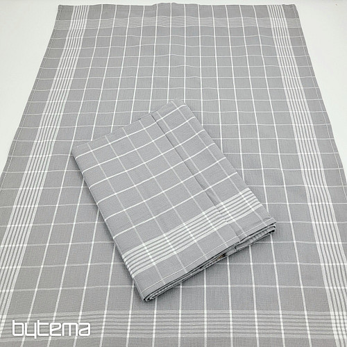 Asciugamani in cotone a quadri grigio chiaro