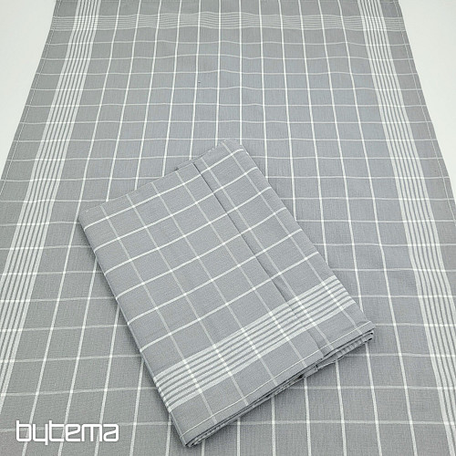 Asciugamani in cotone a quadri grigio chiaro