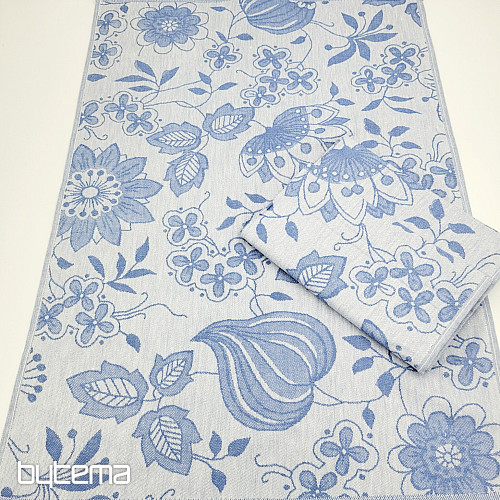 Asciugamani in cotone FIORI BLU