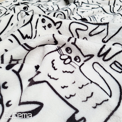 Coperta per bambini ANIMALS bianco e nero