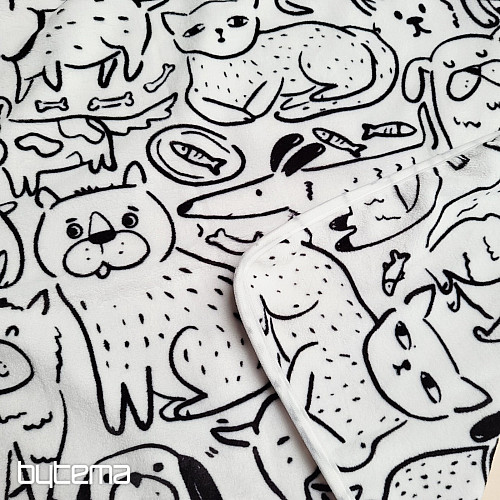 Coperta per bambini ANIMALS bianco e nero