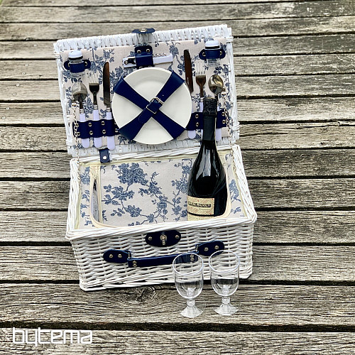 Cestino da picnic GARDEN bianco per 2 persone