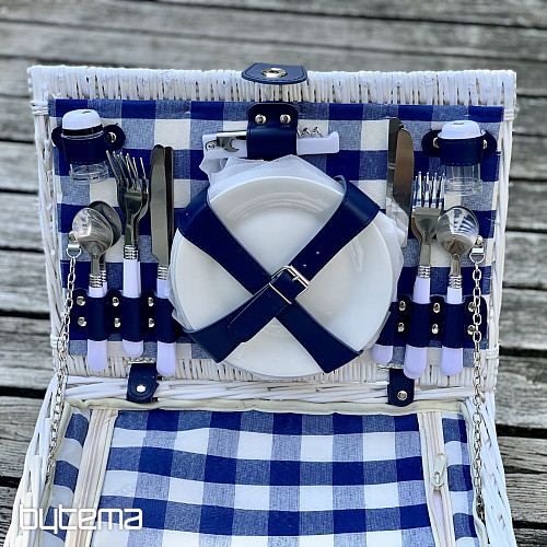 Cestino da picnic GARDEN bianco per 4 persone