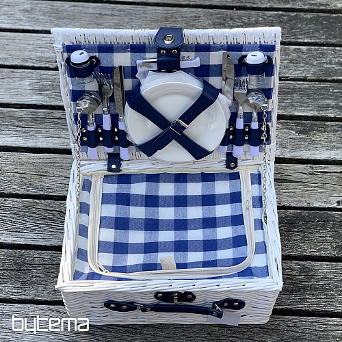 Cestino da picnic GARDEN bianco per 4 persone