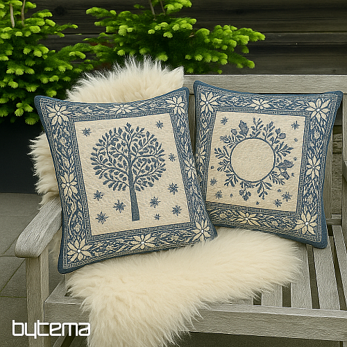 Copertura per arazzo natalizio FOLK CHRISTMAS 1 blu