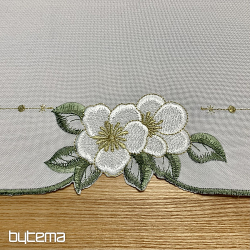 Tovaglia ricamata CANDELE BIANCHE