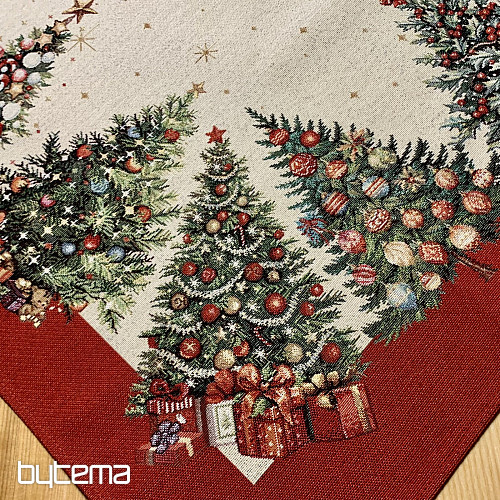 Tovaglia e sciarpa in arazzo ALBERI DI NATALE