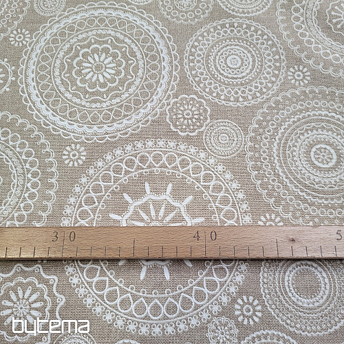 Tessuto decorativo MANDALA beige