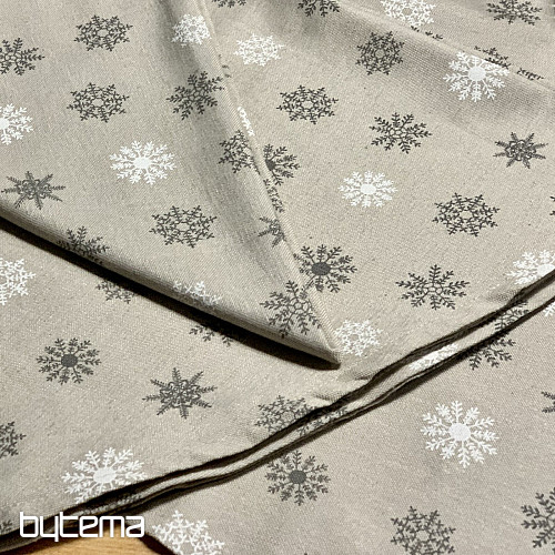 Tovaglia e sciarpa natalizia FLAKES GRIGIO BIANCO