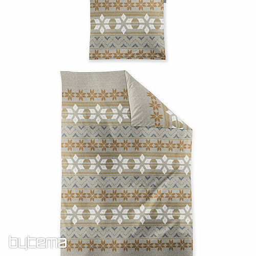 Biancheria da letto di lusso in flanella IRISETTE PANDA 8621-80 NATUR