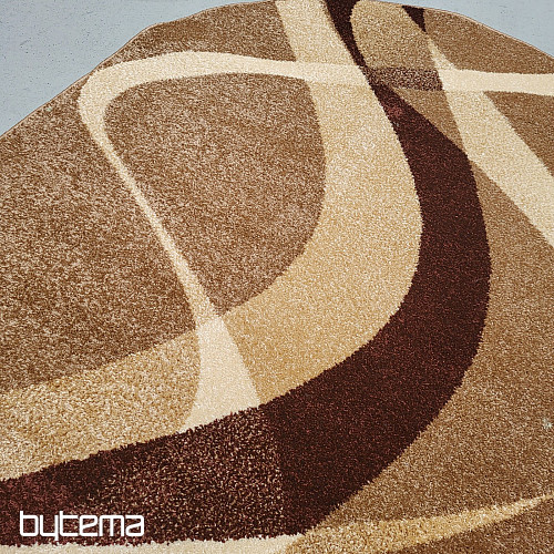 Tappeto ovale marrone beige