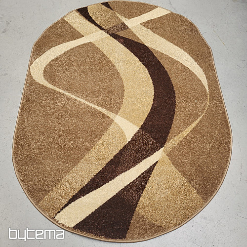 Tappeto ovale marrone beige