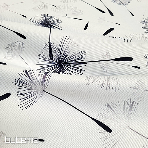 Tessuto decorativo BLACK OUT DANDELION nero