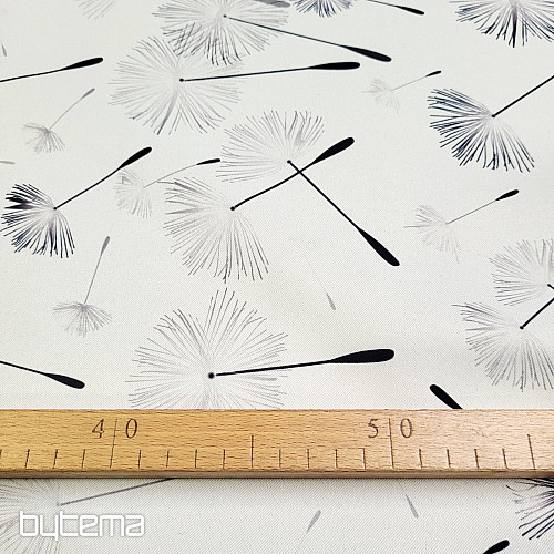 Tessuto decorativo BLACK OUT DANDELION nero