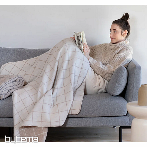 Coperta DF MERANO CHECKERED BEIGE