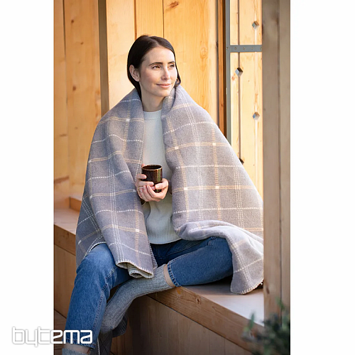 Coperta DF SAVONA CHECKED GREY